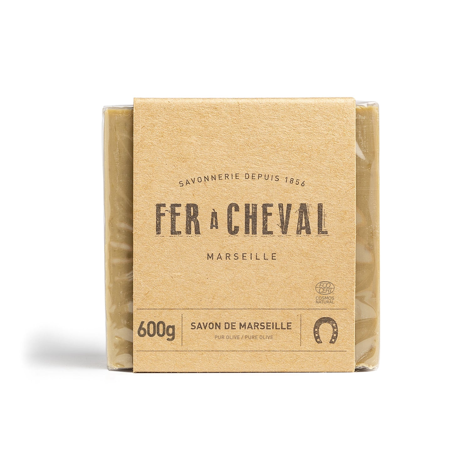 Savon de Marseille Cube Pur Olive 600g - Savonnerie Fer à Cheval